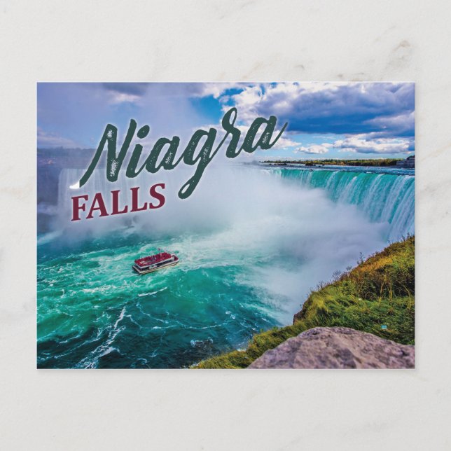 La postal estilo 90 del Niagara cae (Anverso)
