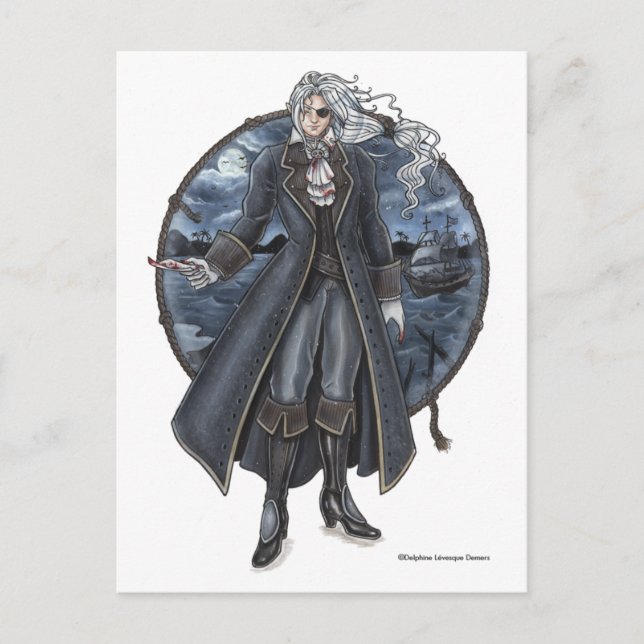 La postal gótica pirata de la letra de Armond (Anverso)