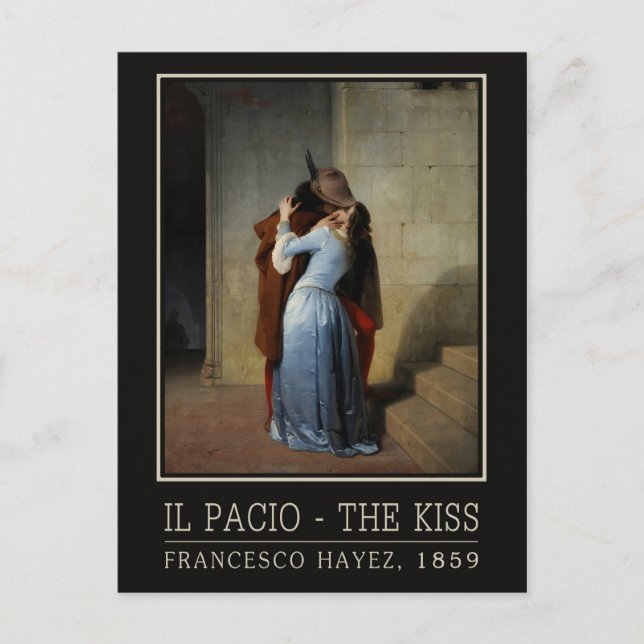La postal Kiss/Il Bacio (Anverso)