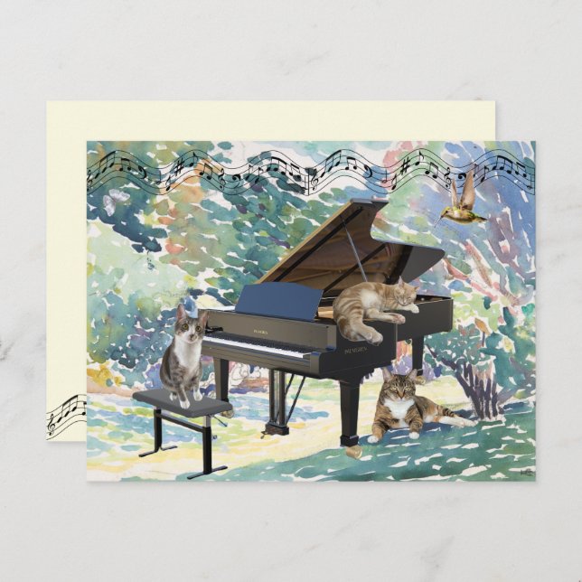 La postal musical de Meowy (Anverso / Reverso)