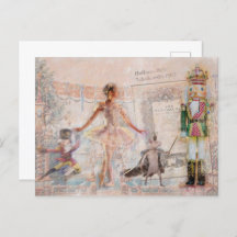 La postal navideña vintage de "The Nutcracker"