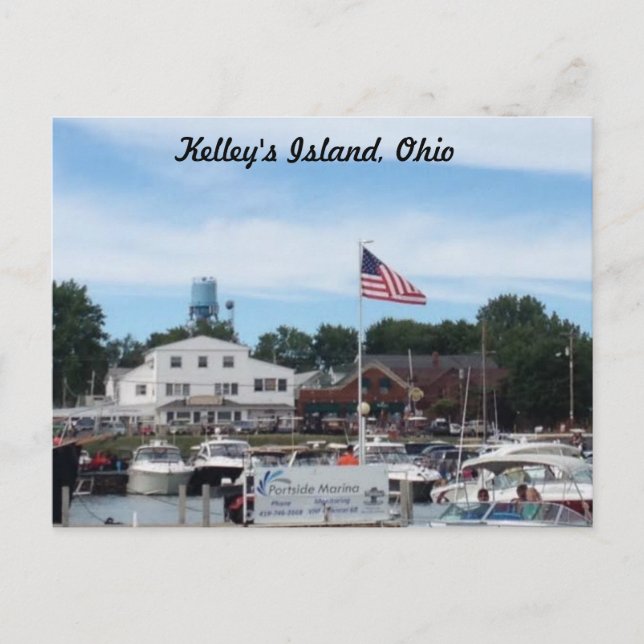 La postal Portside de la isla de Kelley Marina Ohi (Anverso)