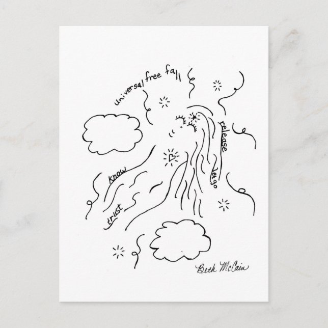 La postal universal de caída libre (Anverso)