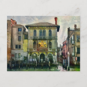 La postal veneciana de la pintura del canal
