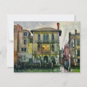 La postal veneciana de la pintura del canal