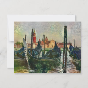 La postal veneciana de la pintura del canal