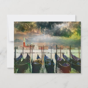 La postal veneciana de la pintura del canal
