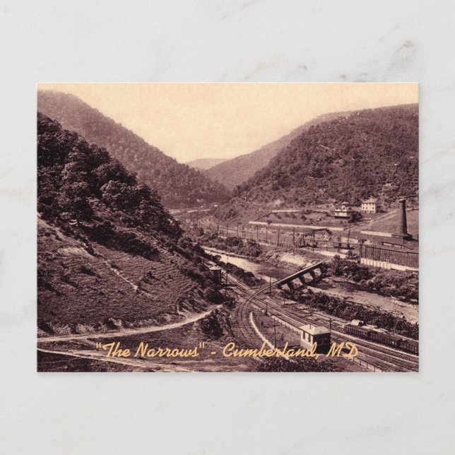 La postal vintage de Cumberland (Anverso)