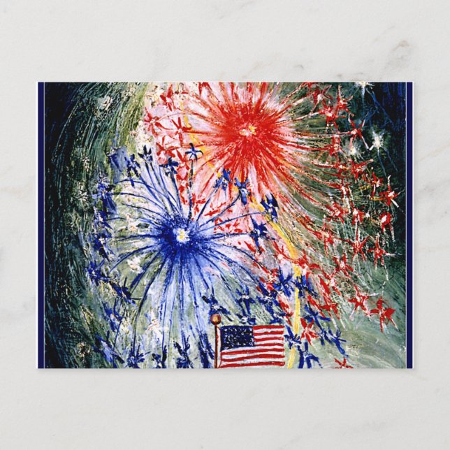 La postal vintage del 4 de julio (Anverso)