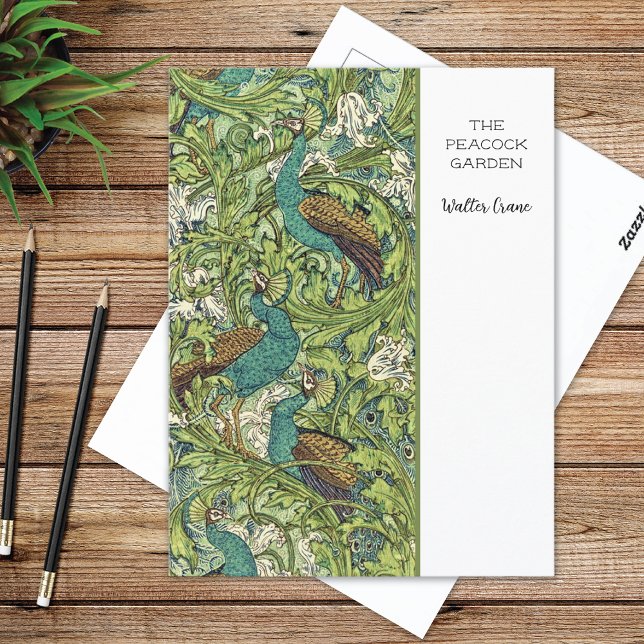La postal Walter Crane del Peacock Garden (Subido por el creador)