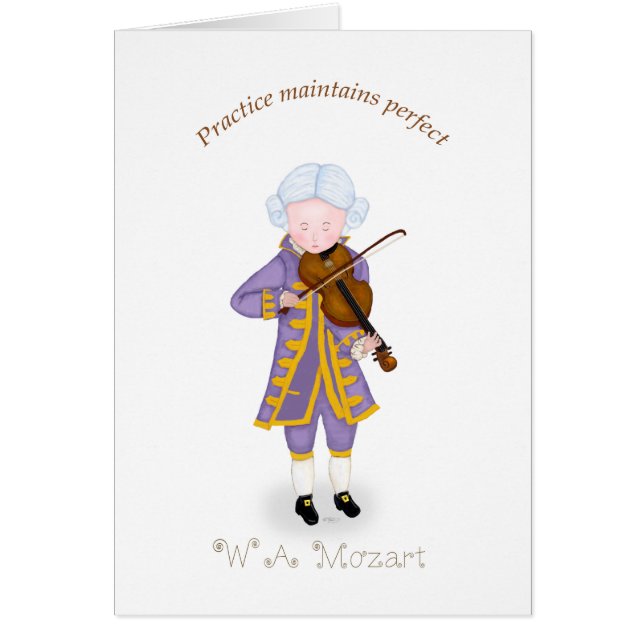 La práctica se mantiene perfecta (violín) (Frente)