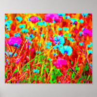 La pradera salvaje en el arte pop de la flor
