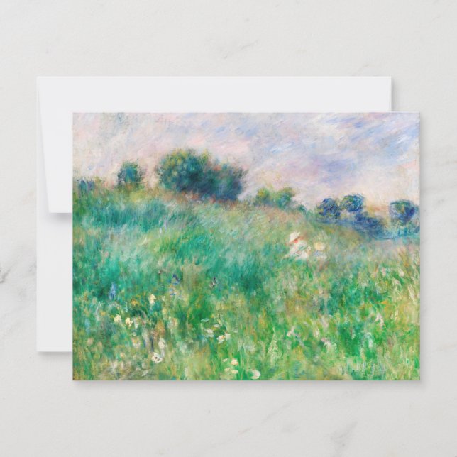 La pradera verde de la tarjeta de pintura impresio (Anverso)