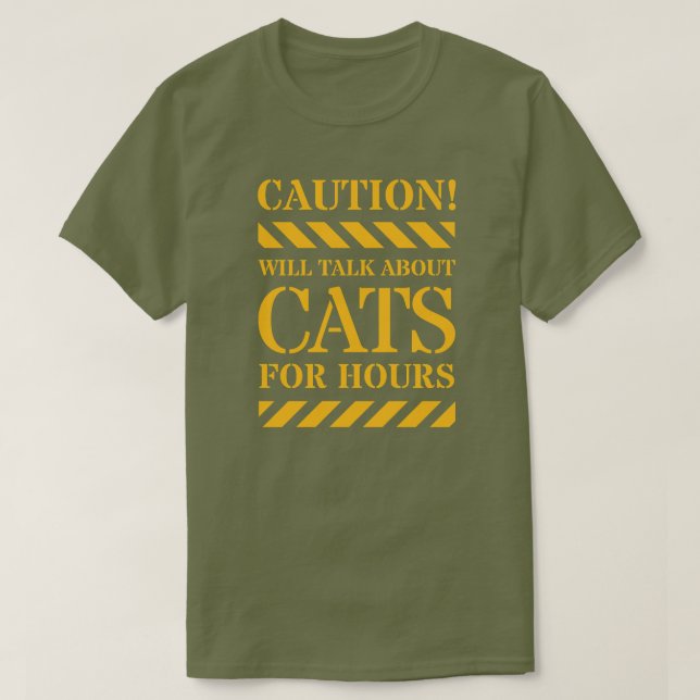 La Precaución Hablará De Gatos Por Horas De Camisa (Diseño del anverso)