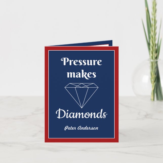 La presión hace que la tarjeta de felicitación de  (Anverso)