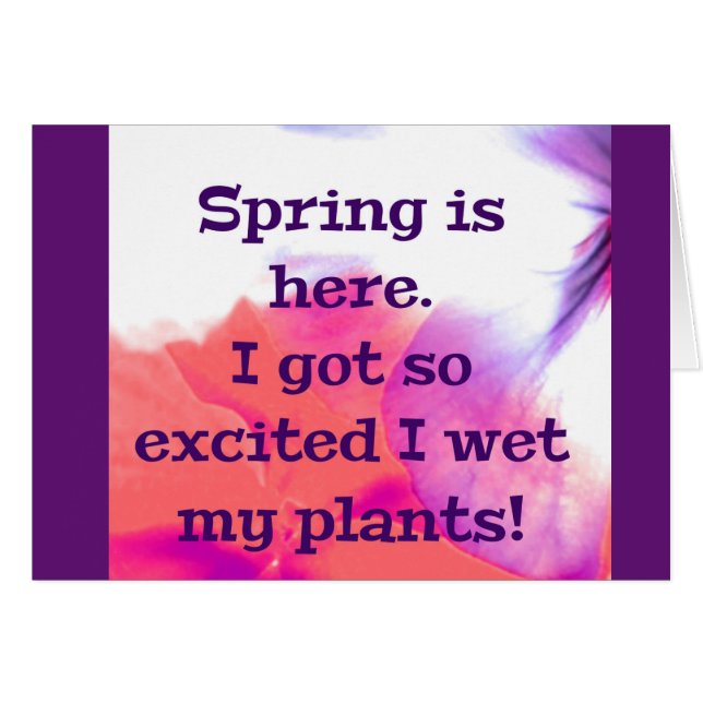 La primavera está aquí. ¡Me emocioné tanto que moj (Anverso (Horizontal))