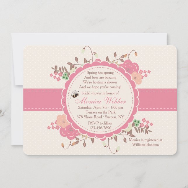 La primavera ha despertado la invitación (Anverso)