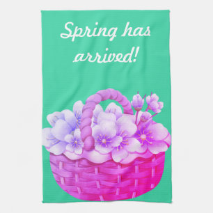 ¡La primavera ha llegado! Toalla de cocina con ces