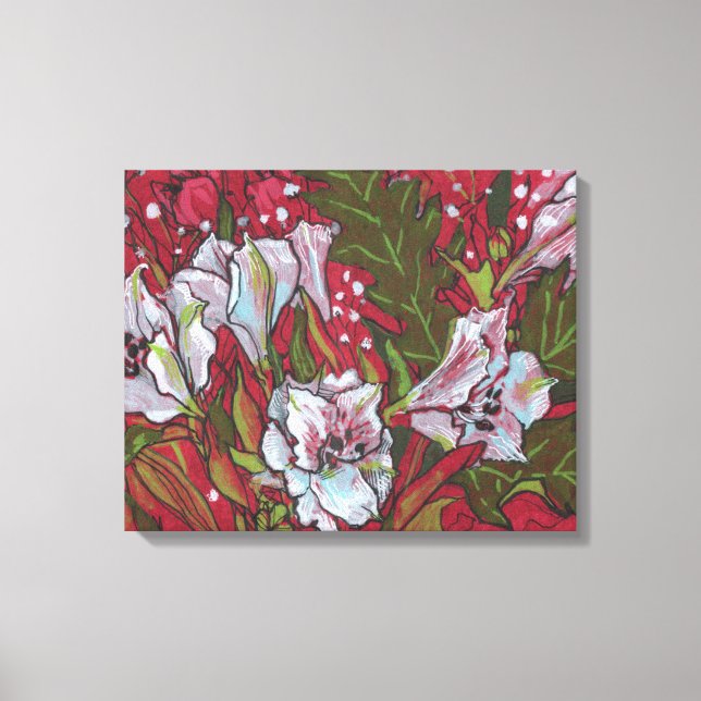 La primavera peruana florió un dibujo de arte flor (Anverso)