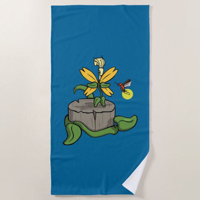 La primavera saluda la toalla de playa de verano (Anverso)