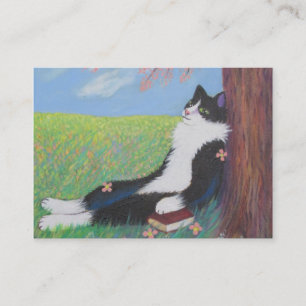 La primavera viene en la tarjeta de visita pasada