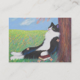 La primavera viene en la tarjeta de visita pasada