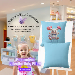 La primera almohada Día de San Valentín del bebé p