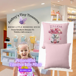 La primera almohada Día de San Valentín del bebé p