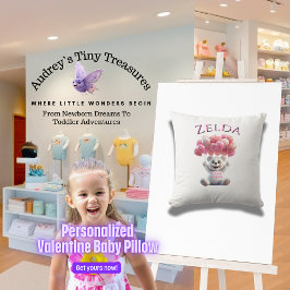 La primera almohada Día de San Valentín del bebé p