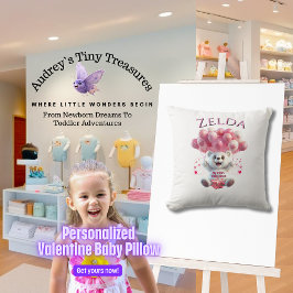 La primera almohada Día de San Valentín del bebé p