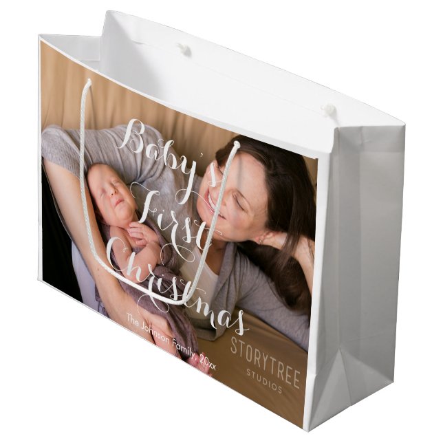 La primera bolsa de regalo de Navidad para un bebé (Angulo Anverso)