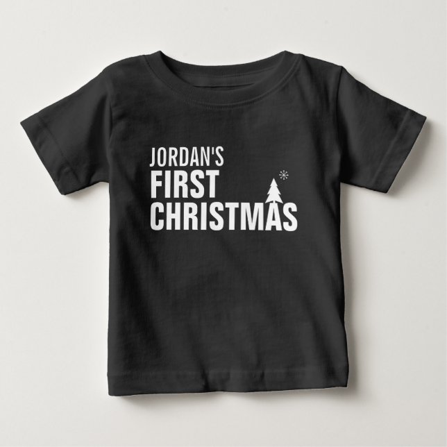 La primera camiseta de bebé de Navidad roja (Anverso)