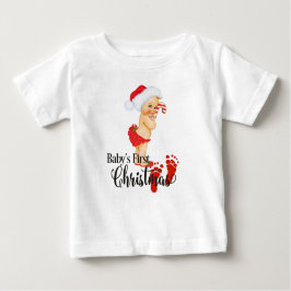 La primera camiseta de Navidad del bebé