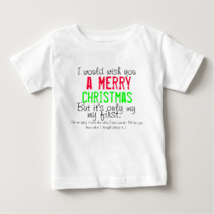 La primera camiseta de Navidad del bebé