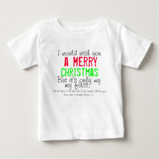 La primera camiseta de Navidad del bebé