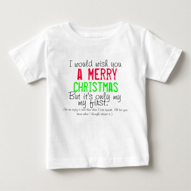 La primera camiseta de Navidad del bebé (Anverso)