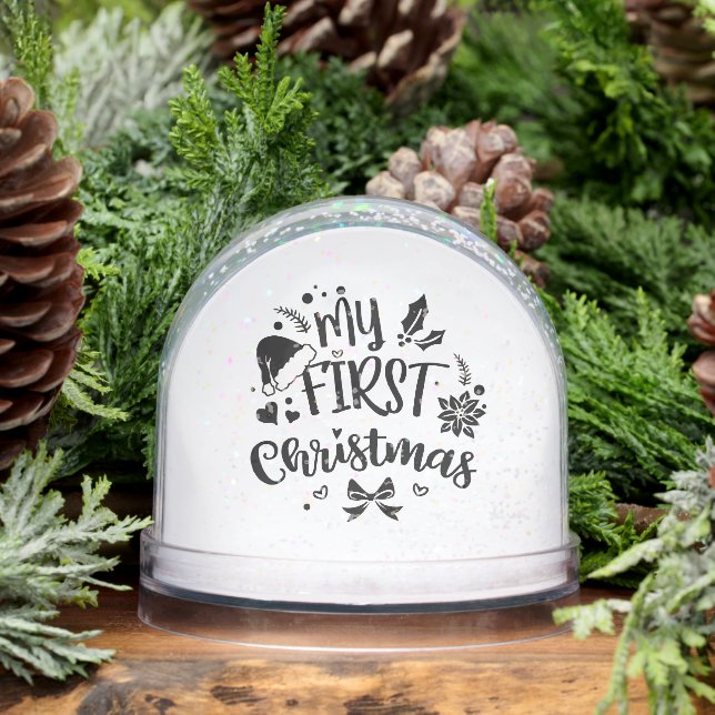 La primera familia navideña del bebé (Invierno)