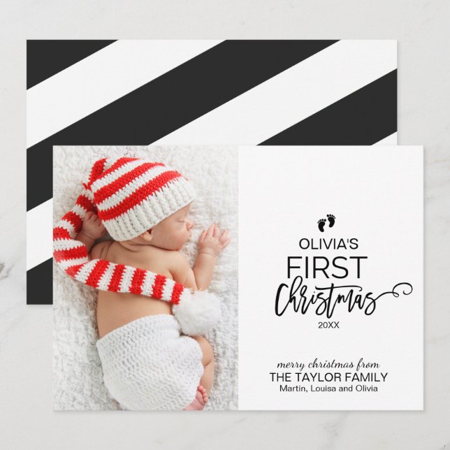 La primera foto navideña del bebé árbol de Navidad (Anverso / Reverso)