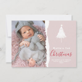 La primera Navidad de bebé de moda Foto Rubor