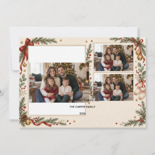 La primera Navidad del bebé Anuncio de tres fotos
