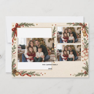 La primera Navidad del bebé Anuncio de tres fotos