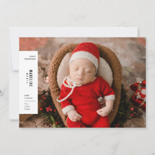La primera Navidad del bebé con estética minimalis