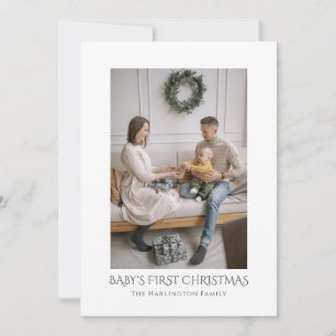 La primera Navidad del bebé Foto de familia modern