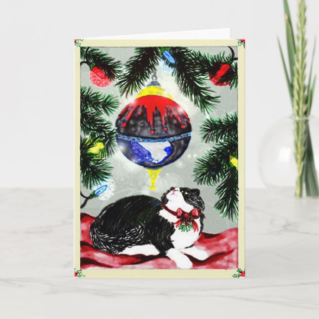 La primera tarjeta de Navidad de Pounce (Anverso)