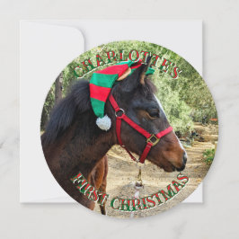 La primera tarjeta de vuelta del caballo de Navida