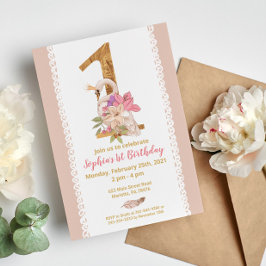 La Princesa de Swan Invitación al primer cumpleaño