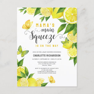 La principal invitación de mamá a Baby Shower Sque