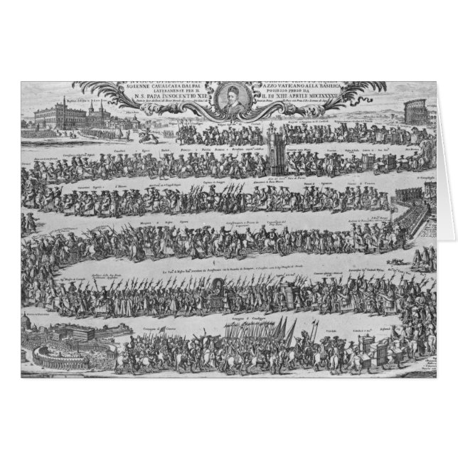 La procesión de papa Inocencio XII (Anverso (Horizontal))