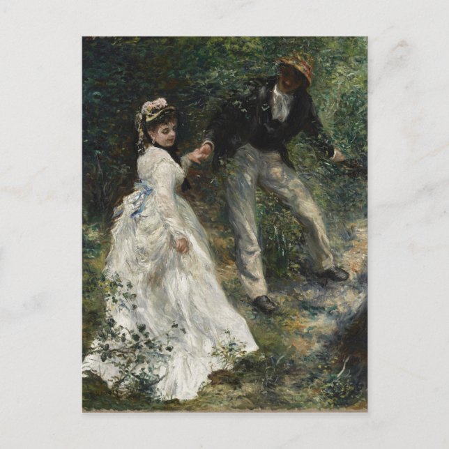 La Promenade Renoir Pintar Bella Artes postal (Anverso)