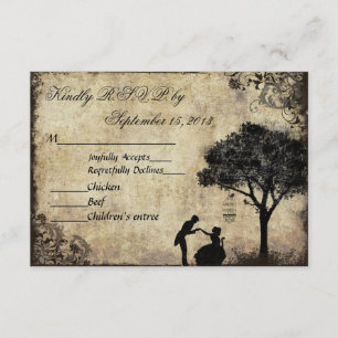 La propuesta Boda Vintage RSVP Negro